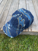 Load image into Gallery viewer, Golden Nights Denim Dad Hat
