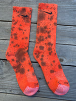 Load image into Gallery viewer, Halloween Inspired Paint Splattered Socks
