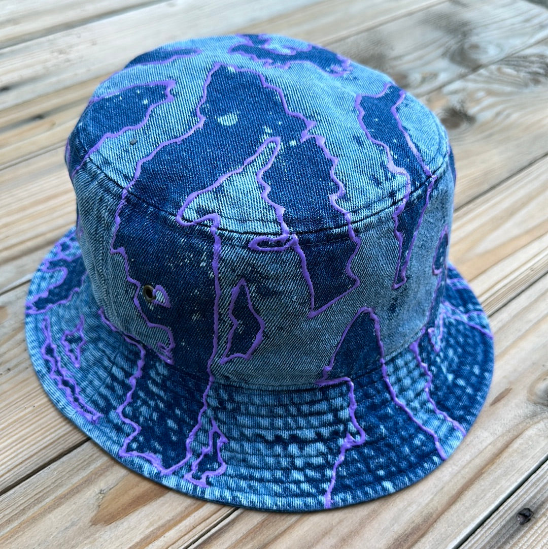 Subtle Violet Denim Bucket Hat