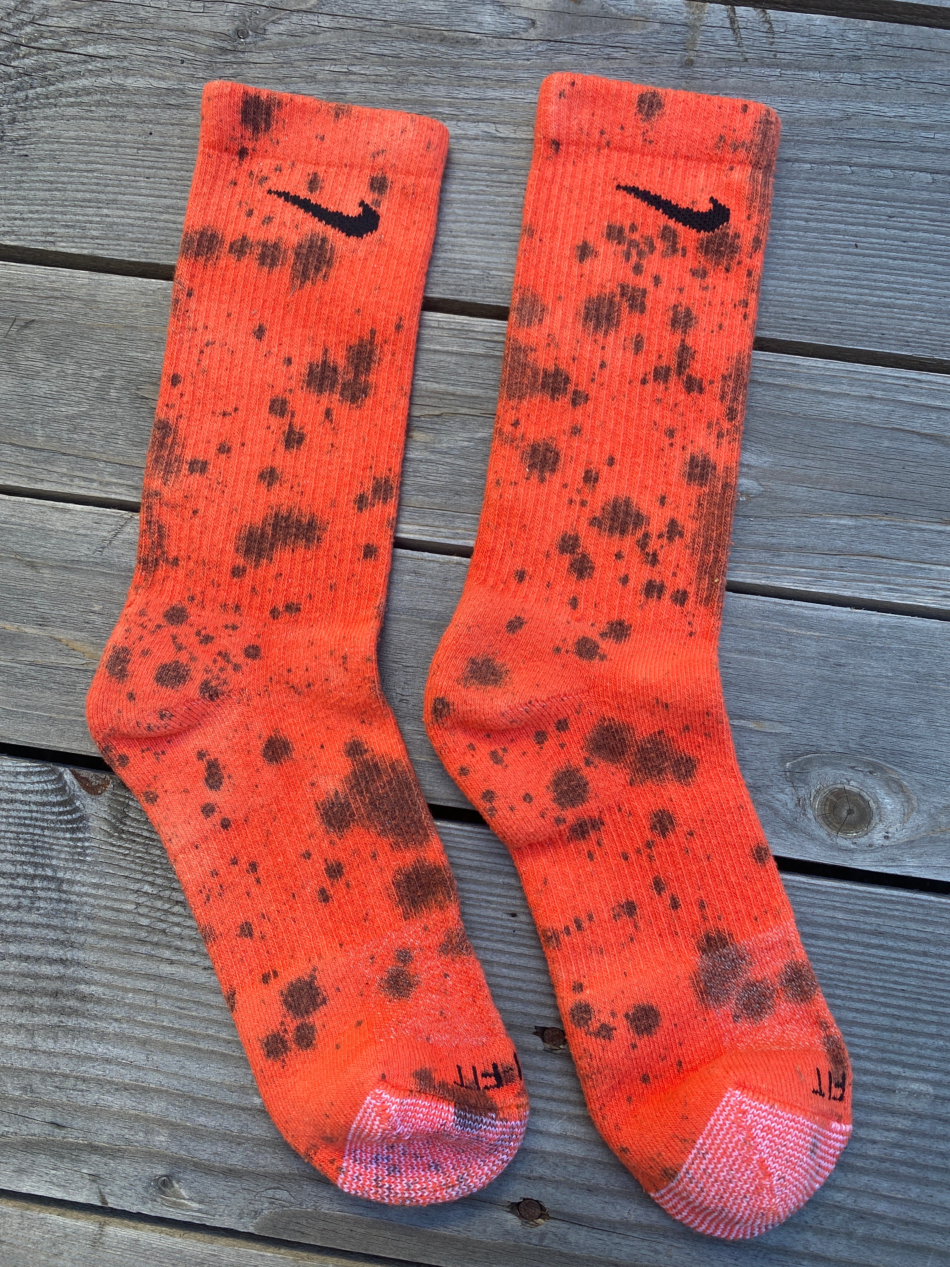 Halloween Inspired Paint Splattered Socks