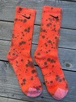 Load image into Gallery viewer, Halloween Inspired Paint Splattered Socks
