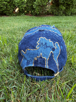 Load image into Gallery viewer, Golden Nights Denim Dad Hat
