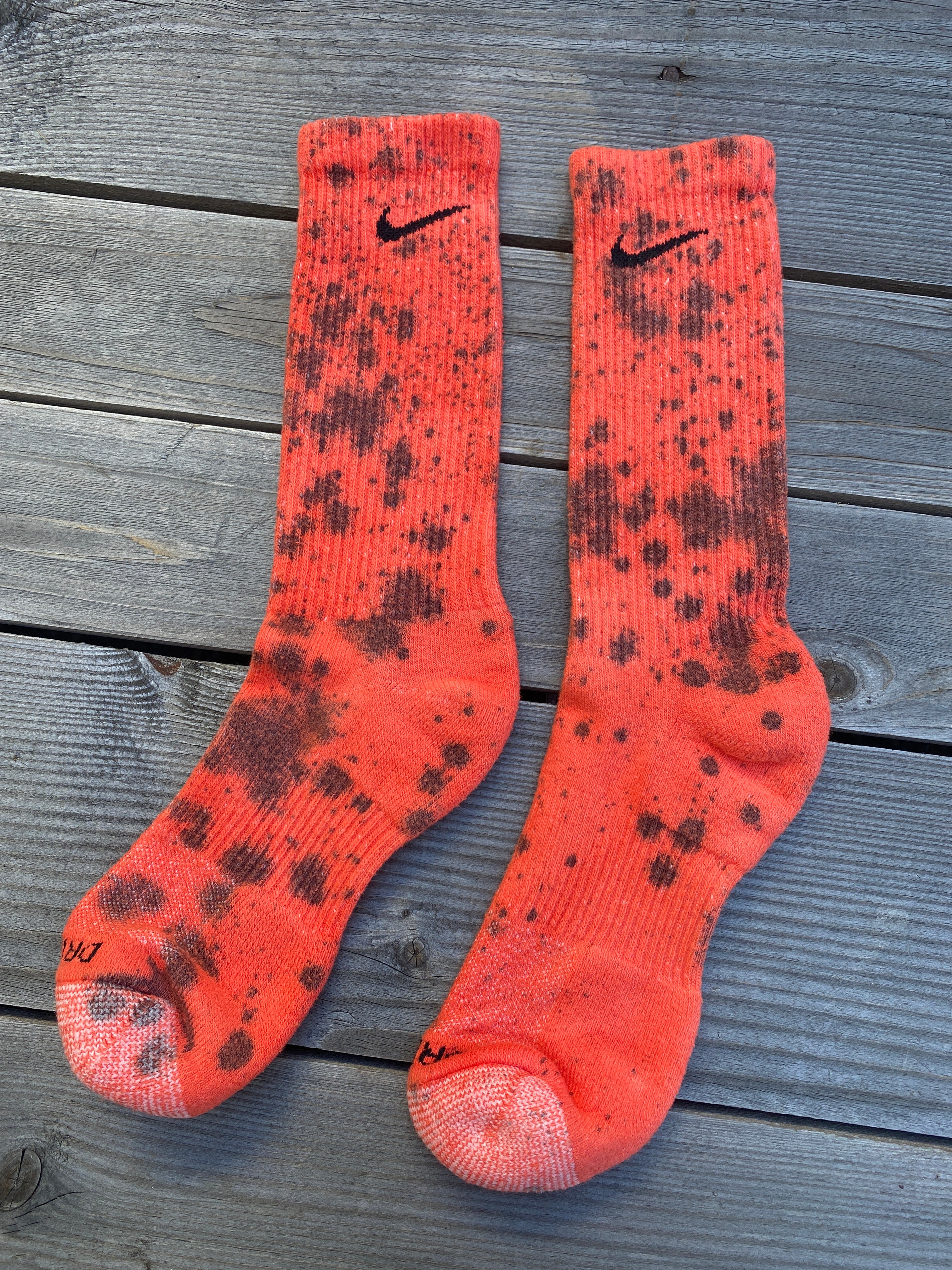 Halloween Inspired Paint Splattered Socks