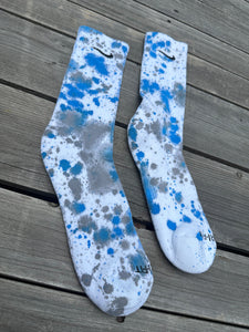 🌀🦈 Paint Splattered Crew Socks🦈🌀