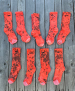 Load image into Gallery viewer, Halloween Inspired Paint Splattered Socks
