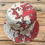 Load image into Gallery viewer, Red Splatter Denim Bucket Hat
