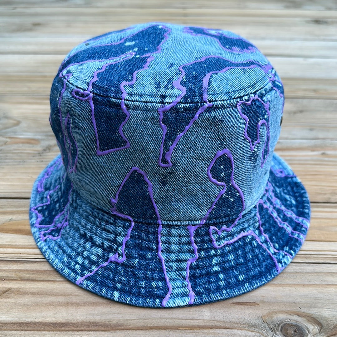 Subtle Violet Denim Bucket Hat
