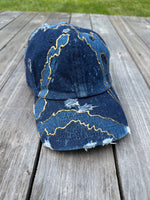 Load image into Gallery viewer, Golden Nights Denim Dad Hat
