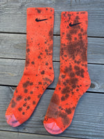 Load image into Gallery viewer, Halloween Inspired Paint Splattered Socks
