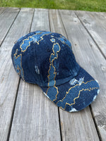Load image into Gallery viewer, Golden Nights Denim Dad Hat
