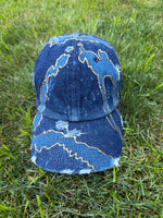 Load image into Gallery viewer, Golden Nights Denim Dad Hat
