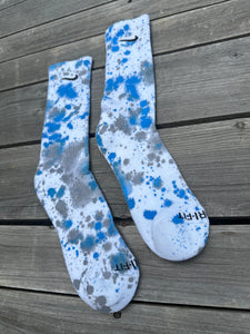 🌀🦈 Paint Splattered Crew Socks🦈🌀