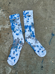 🌀🦈 Paint Splattered Crew Socks🦈🌀