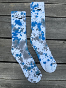 🌀🦈 Paint Splattered Crew Socks🦈🌀