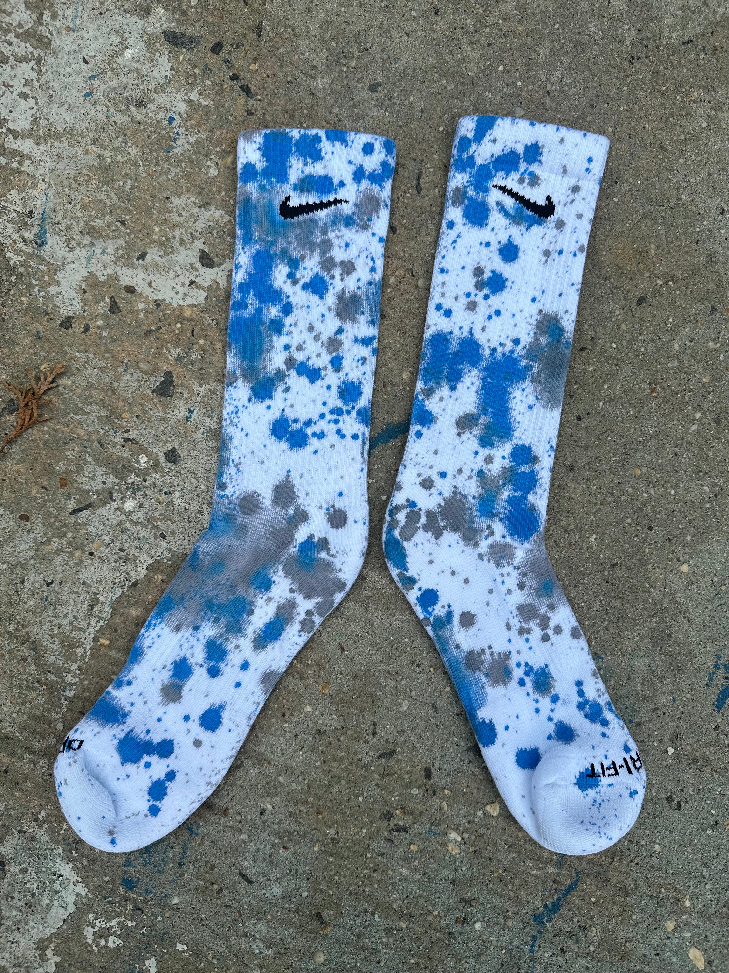 🌀🦈 Paint Splattered Crew Socks🦈🌀