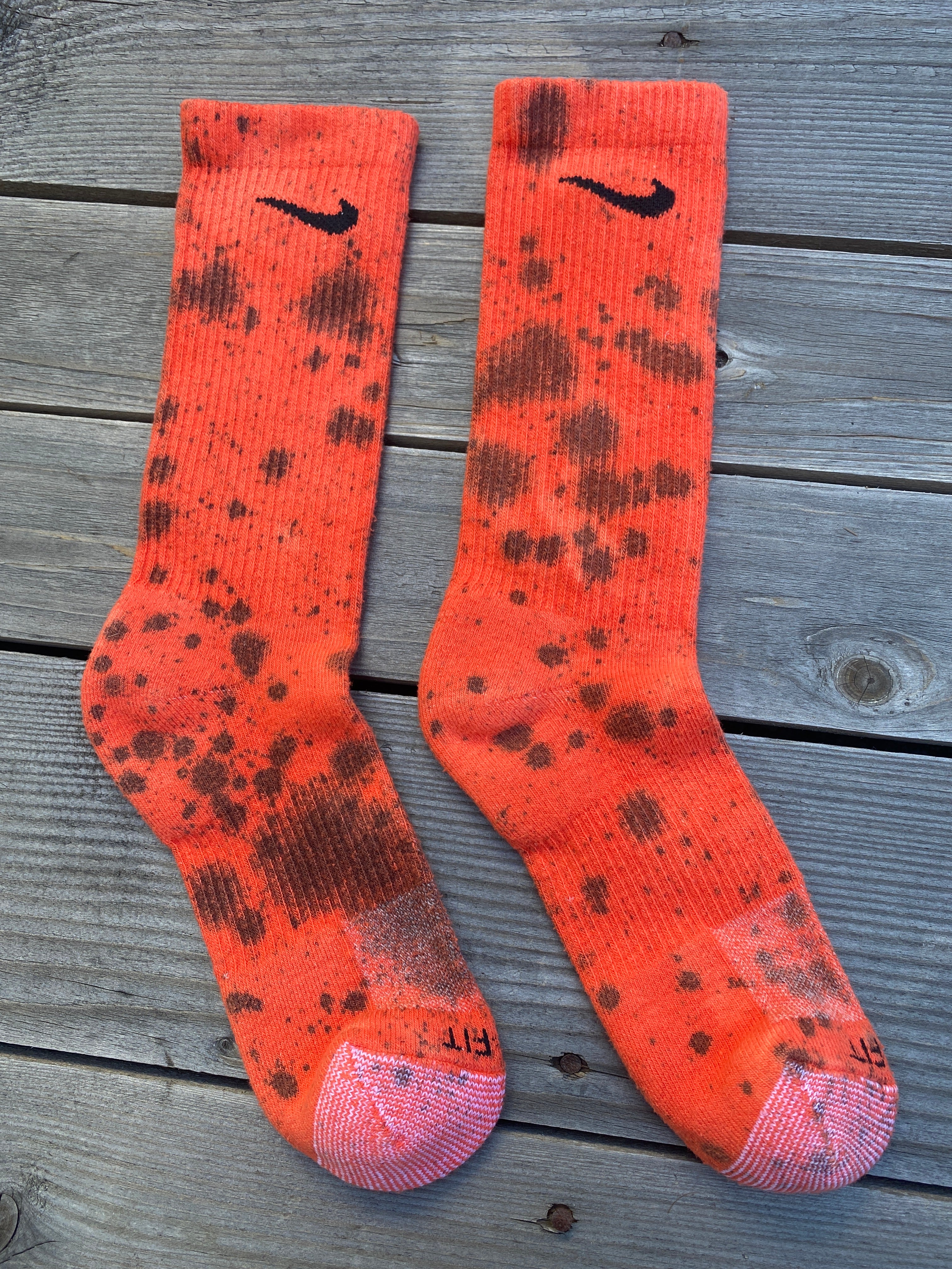 Halloween Inspired Paint Splattered Socks