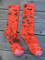 Load image into Gallery viewer, Halloween Inspired Paint Splattered Socks
