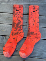 Load image into Gallery viewer, Halloween Inspired Paint Splattered Socks
