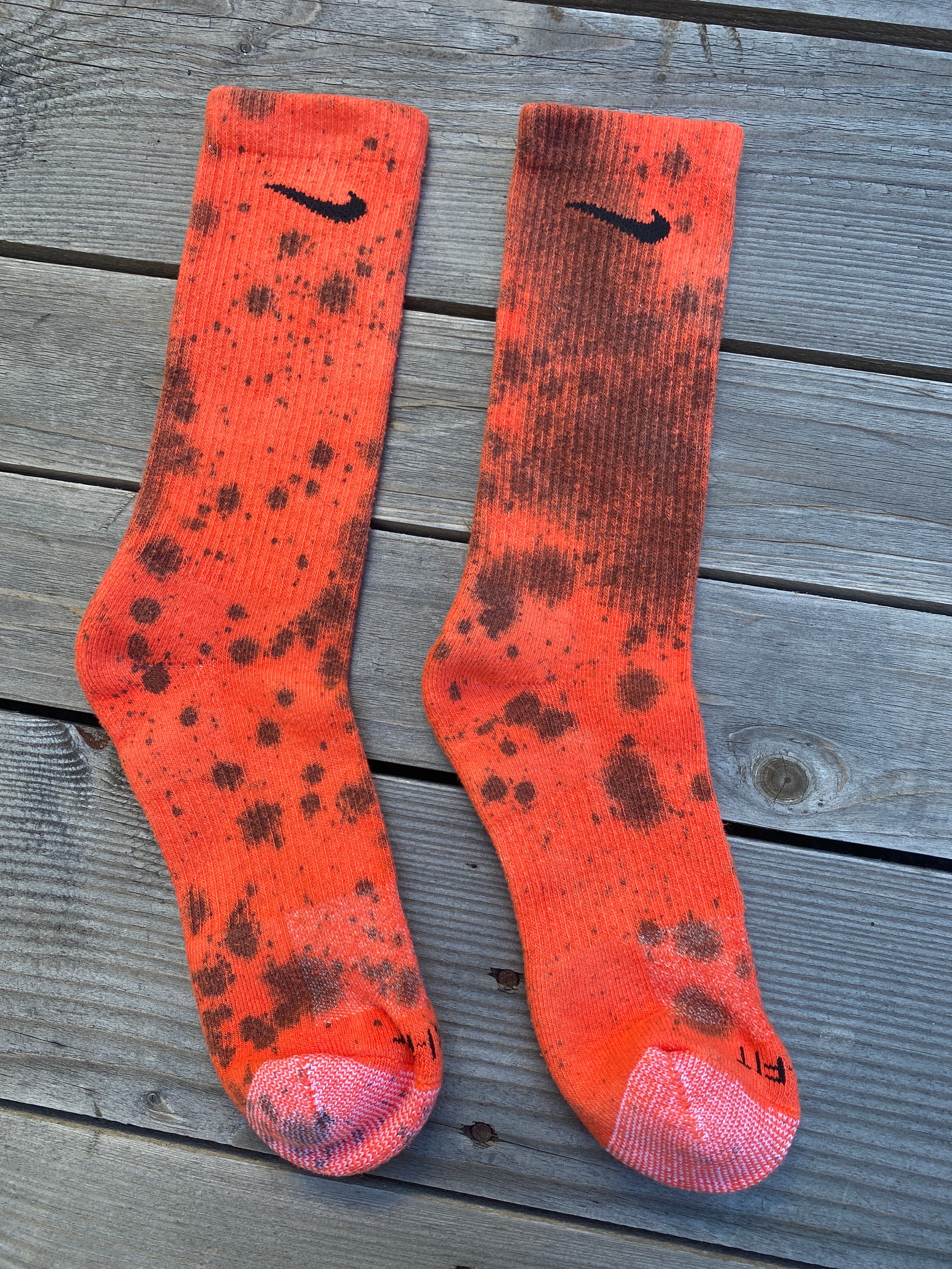 Halloween Inspired Paint Splattered Socks