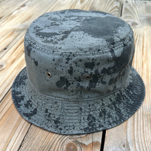 Gray x Black Paint Splattered Bucket Hat