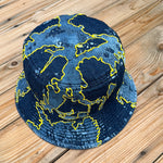 Load image into Gallery viewer, Denim Blue x Yellow Bucket Hat Deep Fit
