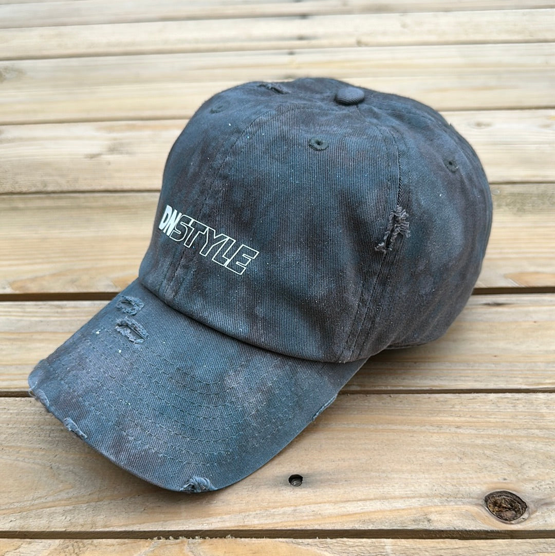 “Raw Denim” Look Distressed Dad Hat