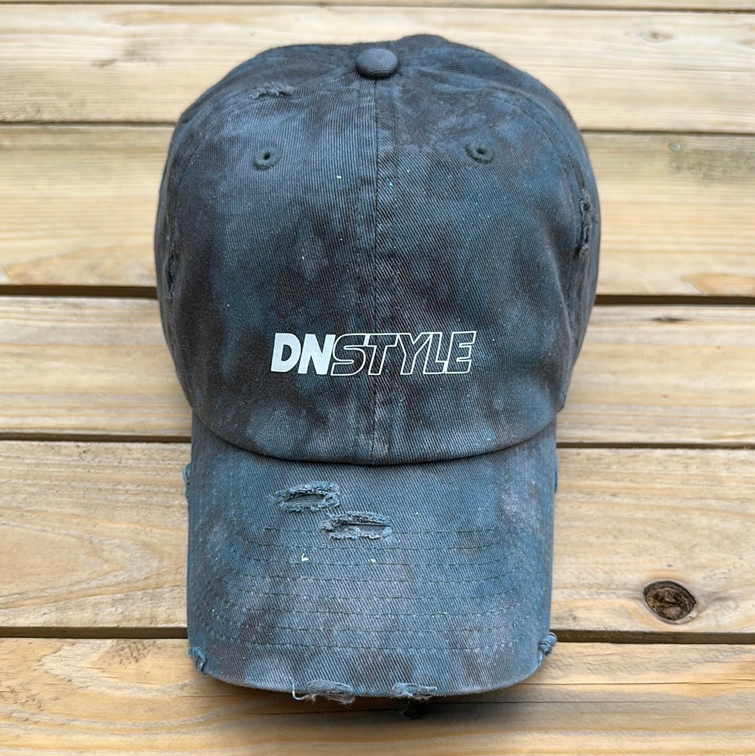 “Raw Denim” Look Distressed Dad Hat