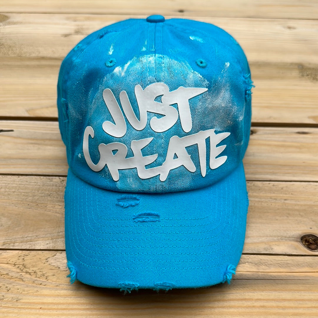 Just Create Distressed Dad Hat