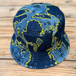 Load image into Gallery viewer, Denim Blue x Yellow Bucket Hat Deep Fit
