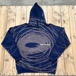 Load image into Gallery viewer, Spirograph Hoodie Navy Blue Large
