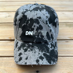 Load image into Gallery viewer, Gray x Black Paint Splattered Distressed Dad Hat

