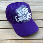 Load image into Gallery viewer, Purple Just Create Dad Hat
