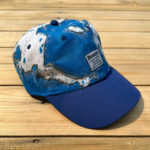 Blue x Silver x White Paint Splattered Dad Hat