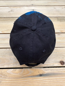 Just Create Distressed Dad Hat Black x Blue