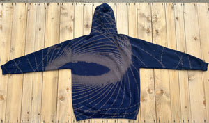Spirograph Hoodie Navy Blue Large