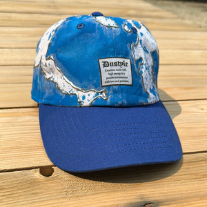 Blue x Silver x White Paint Splattered Dad Hat