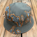 Load image into Gallery viewer, Gray x Orange Bucket Hat
