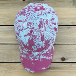 Load image into Gallery viewer, Pink Paint Splattered  Denim Distressed Dad Hat
