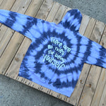 Load image into Gallery viewer, There are no rules for being yourself Black Tie Dye Hoodie - XL
