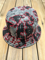 Load image into Gallery viewer, Black x Red Denim Bucket Hat S/M
