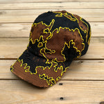 Load image into Gallery viewer, Yellow &amp; Brown Distressed Dad Hat
