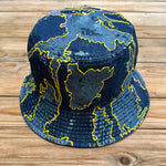 Load image into Gallery viewer, Denim Blue x Yellow Bucket Hat Deep Fit
