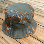 Load image into Gallery viewer, Gray x Orange Bucket Hat
