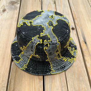 Bumble Bee Denim Bucket Hat