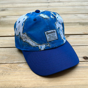 Blue x Silver x White Paint Splattered Dad Hat