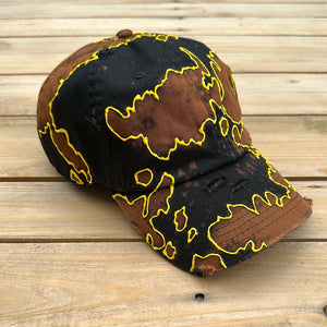 Yellow & Brown Distressed Dad Hat