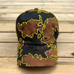 Load image into Gallery viewer, Yellow &amp; Brown Distressed Dad Hat
