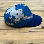 Load image into Gallery viewer, Blue x Silver x White Paint Splattered Dad Hat
