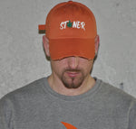 Load image into Gallery viewer, STONER DAD HAT(BURNT ORANGE/WHITE/GREEN)
