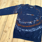 Load image into Gallery viewer, Orange x White Paint Splattered Crew Neck
